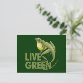 Live Green Postkarte (Stehend Vorderseite)