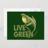 Live Green Postkarte (Vorne/Hinten)