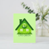 LIVE GREEN POSTKARTE (Stehend Vorderseite)