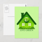 LIVE GREEN POSTKARTE (Vorne/Hinten)