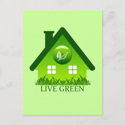 LIVE GREEN POSTKARTE (Vorderseite)