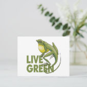 Live Green Postkarte (Stehend Vorderseite)