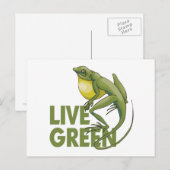 Live Green Postkarte (Vorne/Hinten)
