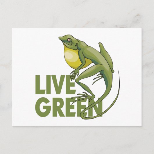 Live Green Postkarte (Vorderseite)