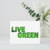 Live Green Postkarte (Stehend Vorderseite)