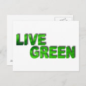 Live Green Postkarte (Vorne/Hinten)