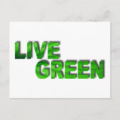 Live Green Postkarte (Vorderseite)