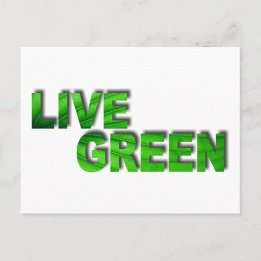 Live Green Postkarte (Vorderseite)