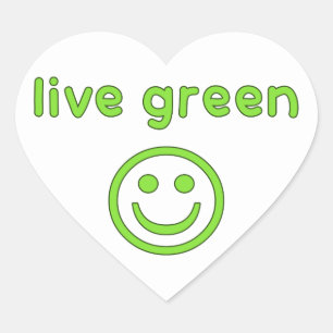 Live Green Pro Environment Ökologisch Reneable Herz-Aufkleber