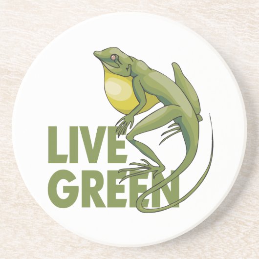 Live Green Sandstein Untersetzer (Vorne)