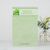 'Live Green' Stationery Briefpapier (Stehend Vorderseite)