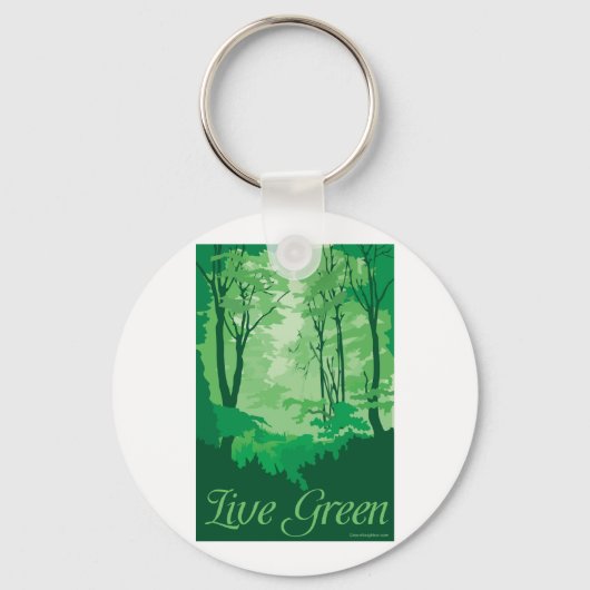 Live Green - Tree Hugger Schlüsselanhänger (Vorderseite)