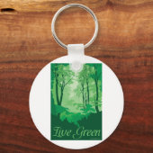 Live Green - Tree Hugger Schlüsselanhänger (Vorderseite)