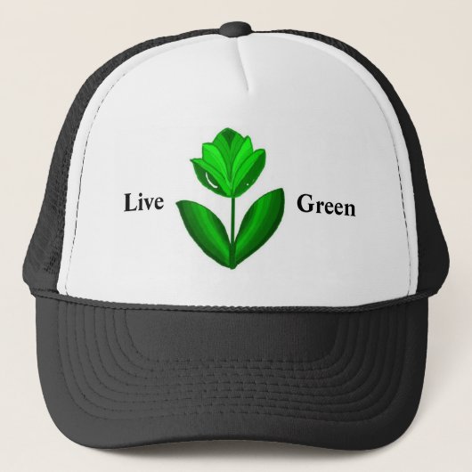 Live Green Truckerkappe (Vorderseite)
