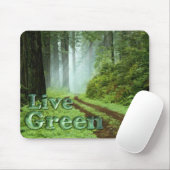 Live Green - Wald Mousepad (Mit Mouse)