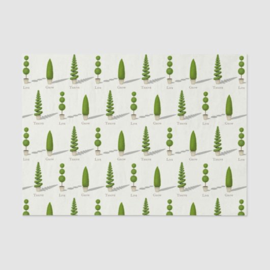 "Live Grow Thrive" - individuell anpassbare Themen Seidenpapier (Vorderseite)