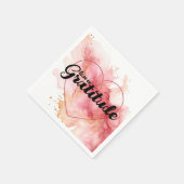 Live in Dankbarkeit Rosa Tinte Serviette (Ecke)