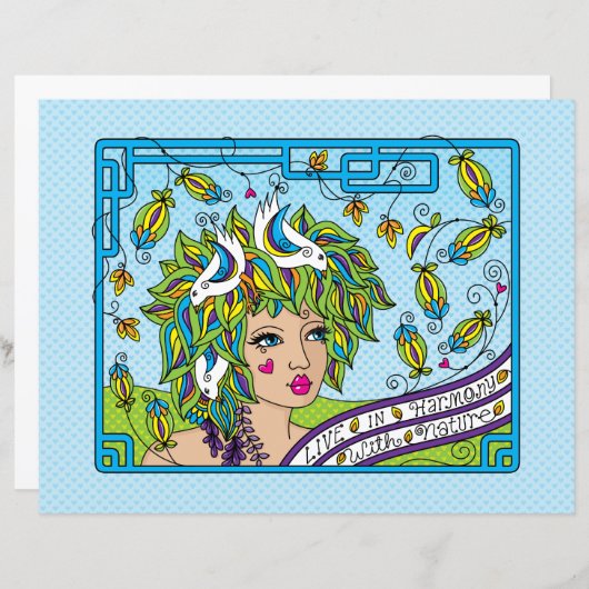 Live in Harmony_Flat Paper Sheet 11"x8.5" (Vorne/Hinten)