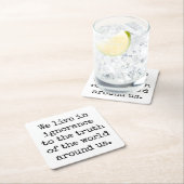 Live in Ignorierpapier-Untersetzer Rechteckiger Pappuntersetzer (Vor Ort)