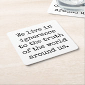 Live in Ignorierpapier-Untersetzer Rechteckiger Pappuntersetzer (angewinkelt)