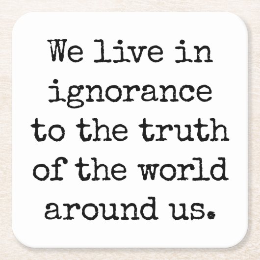 Live in Ignorierpapier-Untersetzer Rechteckiger Pappuntersetzer (Vorderseite)