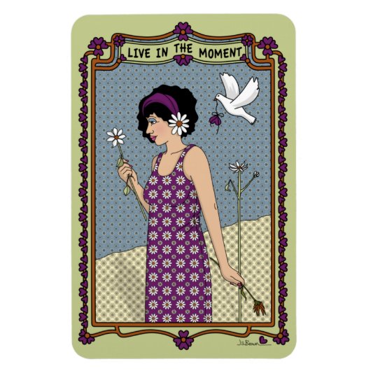 Live In Moment_A_4x6 Kühlschrank Magnet (Vertikal)