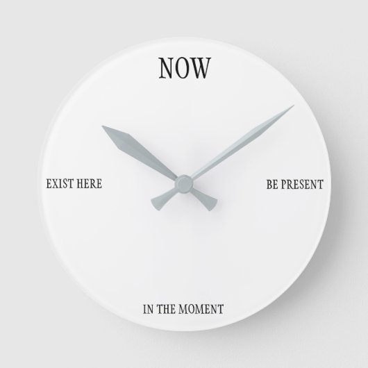 Live in the Moment Clock Runde Wanduhr (Vorderseite)