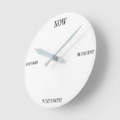 Live in the Moment Clock Runde Wanduhr (Winkel)