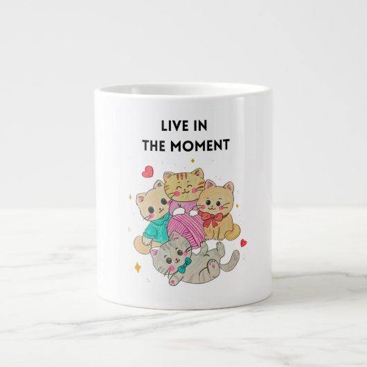 LIVE IN THE MOMENT Jumbo-Tasse (Vorderseite)