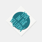 Live In The Solution | 12 Step Recovery Slogan Serviette (Ecke)
