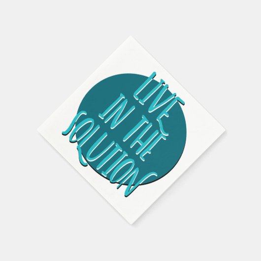 Live In The Solution | 12 Step Recovery Slogan Serviette (Ecke)