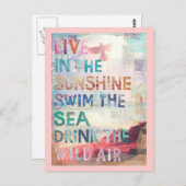 Live in the Sunshine Postkarte (Vorne/Hinten)