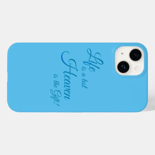 Live is a test heaven is the Gift iPhone case (Rückseite (Horizontal))