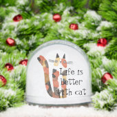 Live Is Better With Cat – Cute Cat Lover Gift Schneekugeln (Weihnachten)