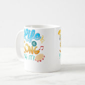 Live Ist Ein Lied Musiker In Einer Band Oder Orche Kaffeetasse (Vorderseite Links)