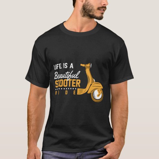 Live ist ein schöner Scooter-Ride T-Shirt (Vorderseite)