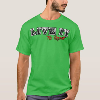 Live it No bereut Design Grau T-Shirt