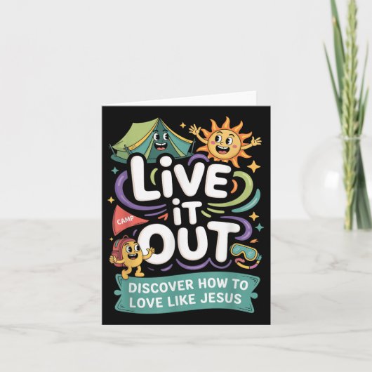 Live It Out Liebe wie Jesus Vbs 2025 Christlich Ca Karte (Vorderseite)