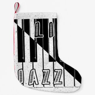 Live-Jazz-Kalligrafie-Illusion-Logo-Buchstaben mit Kleiner Weihnachtsstrumpf