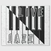 Live-Jazz-Kalligrafie-Illusion-Logo-Lettering mit Geschenkpapier (Flach)
