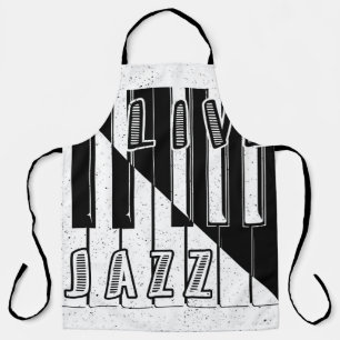 Live-Jazz-Kalligrafie-Illusion-Logo-Lettering mit Schürze