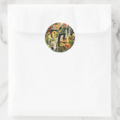 LIVE JAZZ RUNDER AUFKLEBER (Tasche)