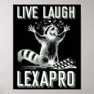 Live-Lachen Lexapro Psychische Gesundheit Bewussts Poster