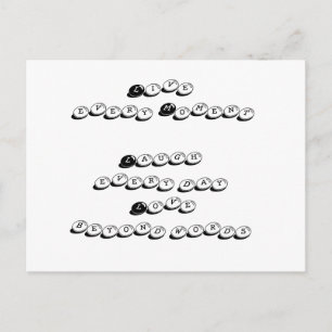 live, lachen, Liebe Anführungskarte Postkarte