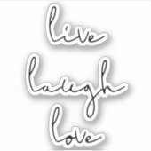 Live-Lachen-Liebe Aufkleber (Vorderseite)