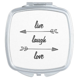 Live, Lachen, Liebe Compact Mirror Taschenspiegel