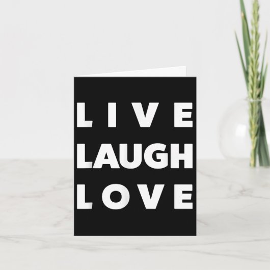 Live-Lachen Liebe Cool Inspiration Motivierend Gra Karte (Vorderseite)
