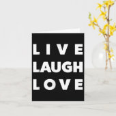 Live-Lachen Liebe Cool Inspiration Motivierend Gra Karte (Gelbe Blume)