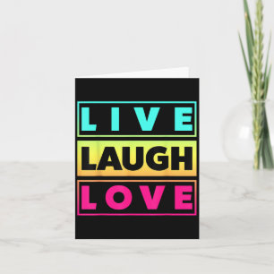 Live-Lachen Liebe Cool Inspiration Motivierend Gra Karte