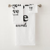 live, lachen, Liebe - drei schöne Worte Badhandtuch Set (Insitu)